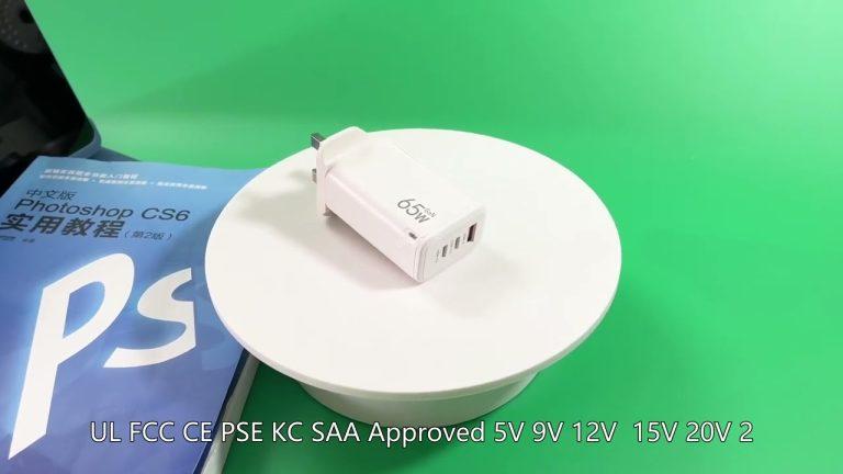 Light and Mini 65W fast charger, GaN Wall Type C Fast Travel Charger, China factory, Wholesale